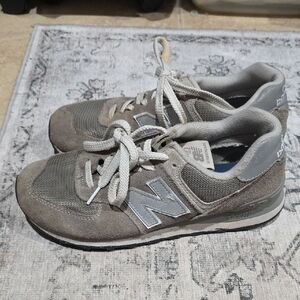 New Balance Gray Sneakers Suede Mesh Retro